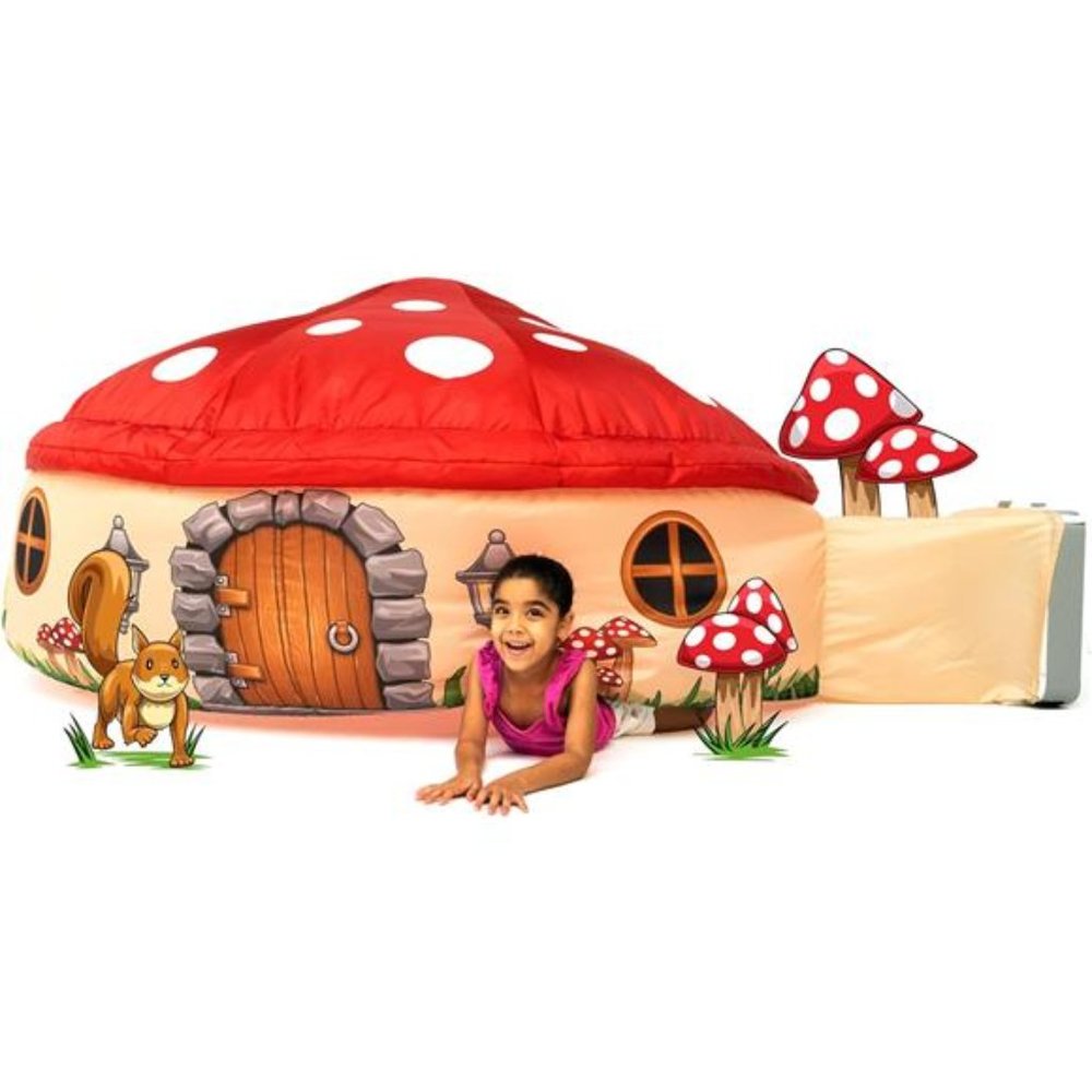 The Original Patented AirFort - Inflatable Fort for Kids,(Mushroom House)